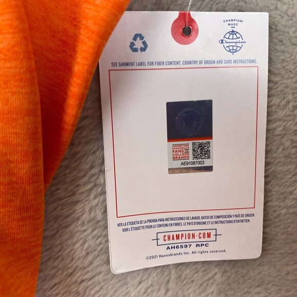 NWT Champion Mens Polo Shirt Size 2XL Clemson Tigers Top Short Sleeve Orange - Picture 5 of 11